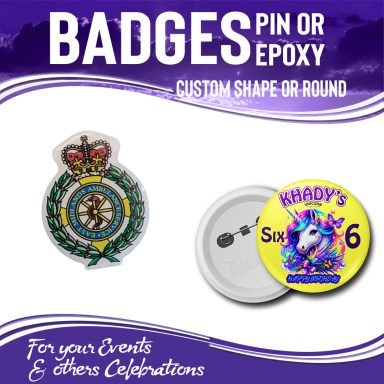 Epoxy resin dome stickers and badges